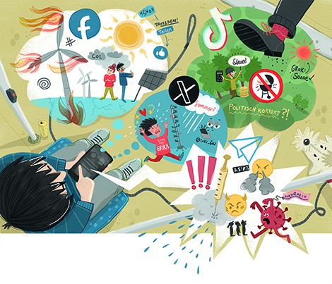 Editorialillustration für Megaphon